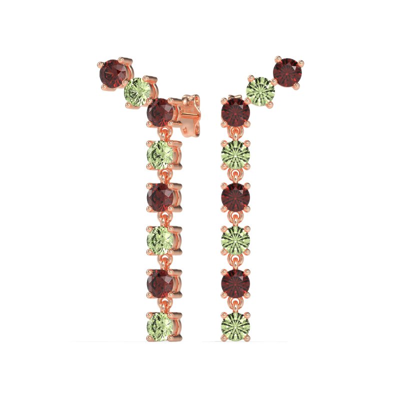 Waterfall Dangle Prong-Set Earrings