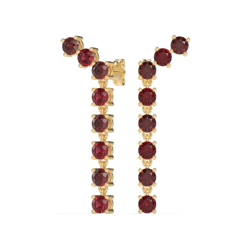 Waterfall Dangle Prong-Set Earrings