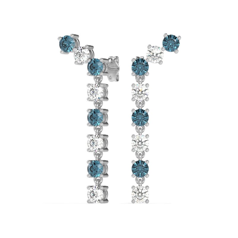 Waterfall Dangle Prong-Set Earrings