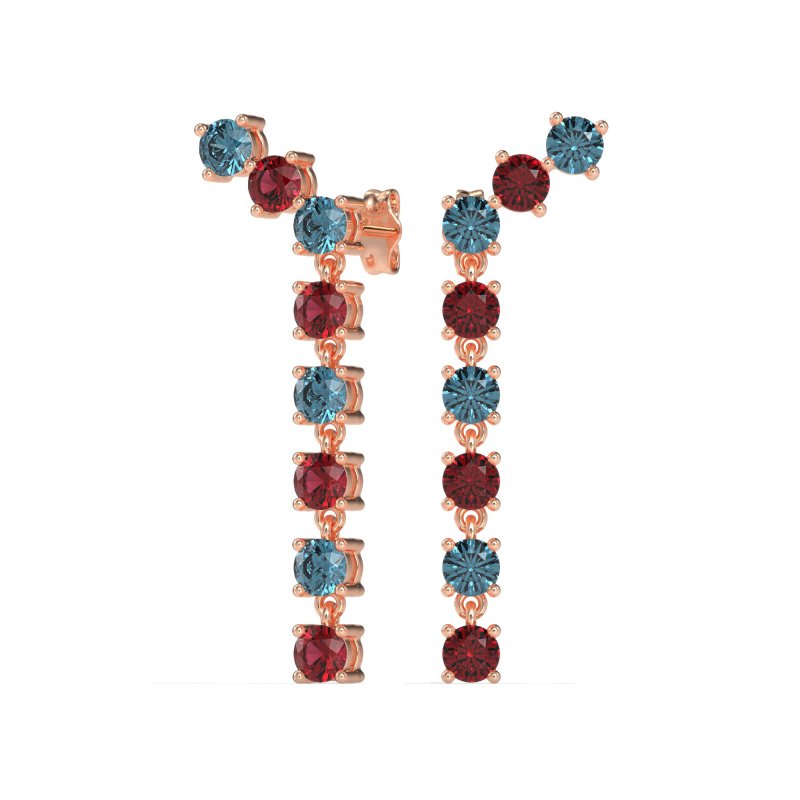 Waterfall Dangle Prong-Set Earrings