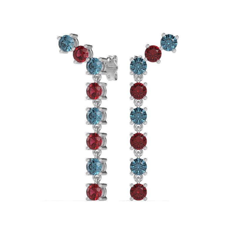 Waterfall Dangle Prong-Set Earrings