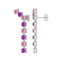 Waterfall Dangle Prong-Set Earrings