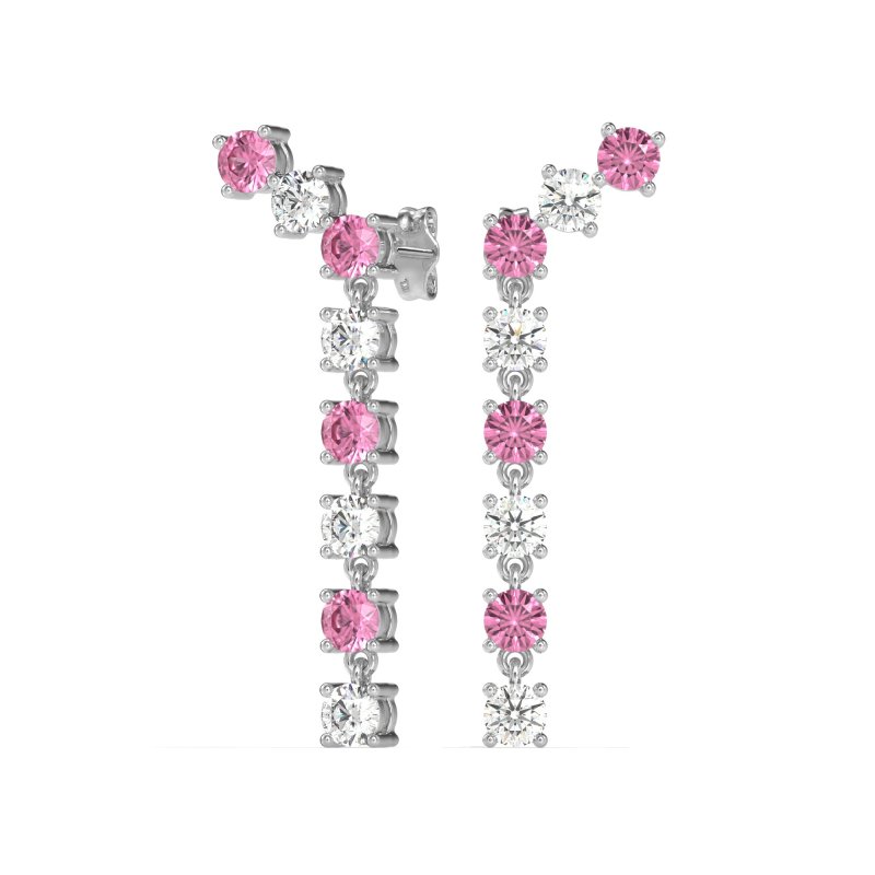 Waterfall Dangle Prong-Set Earrings
