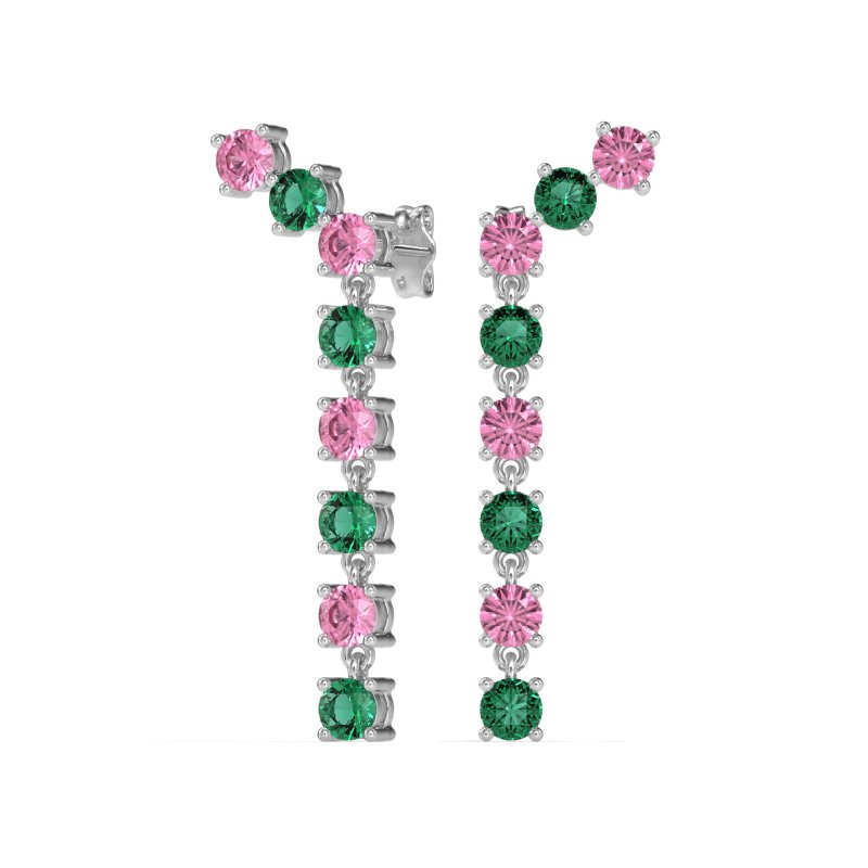 Waterfall Dangle Prong-Set Earrings