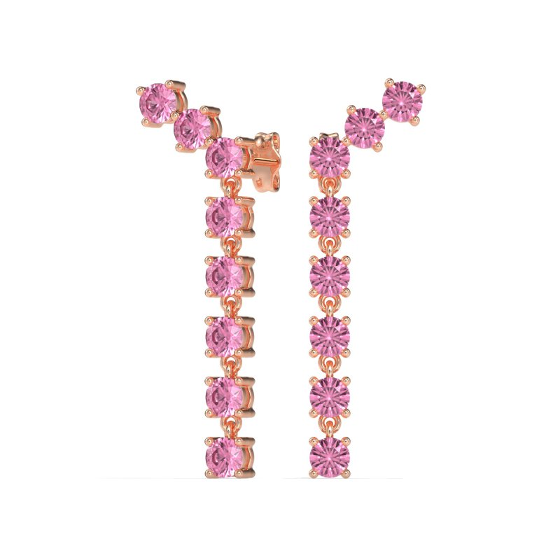Waterfall Dangle Prong-Set Earrings