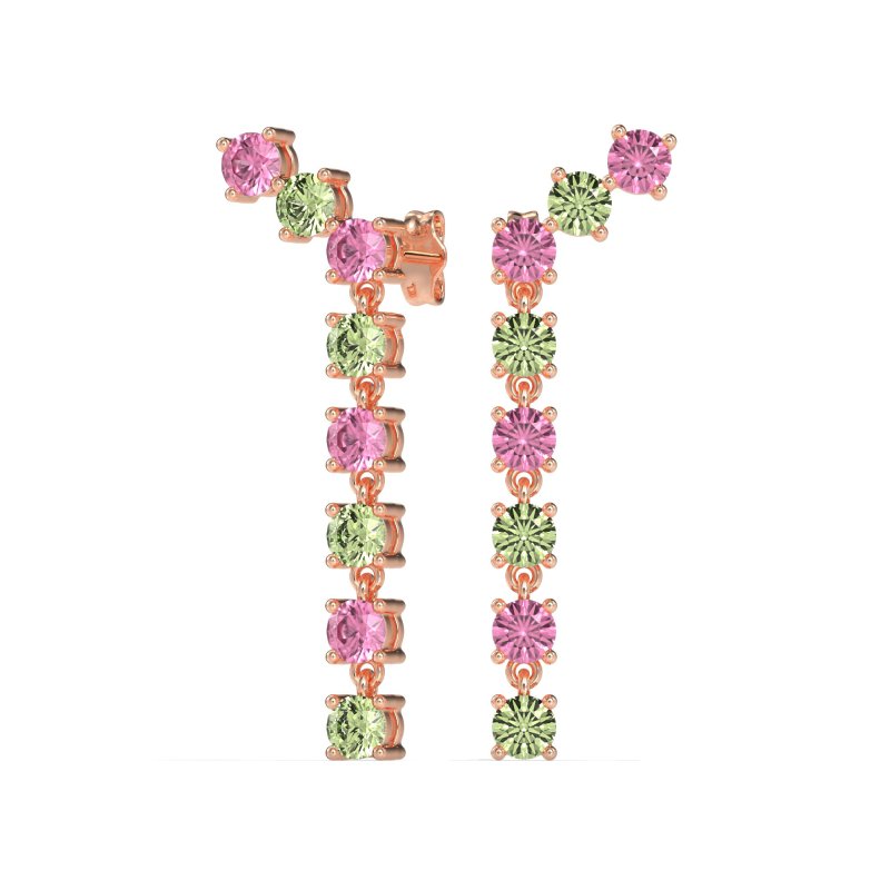 Waterfall Dangle Prong-Set Earrings