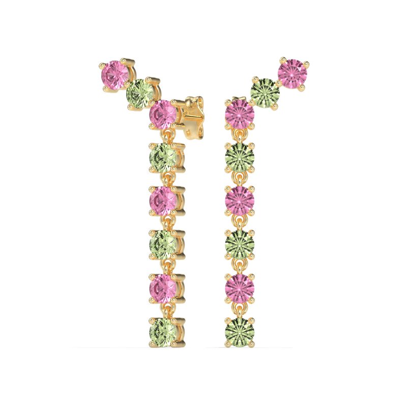 Waterfall Dangle Prong-Set Earrings