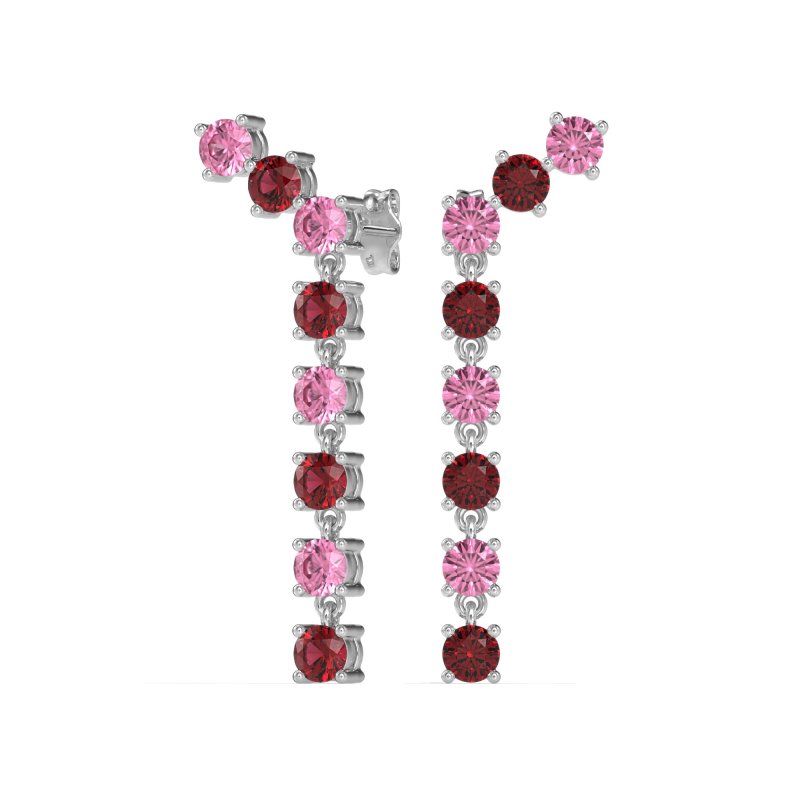 Waterfall Dangle Prong-Set Earrings