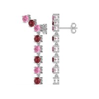 Waterfall Dangle Prong-Set Earrings