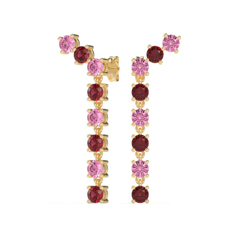 Waterfall Dangle Prong-Set Earrings