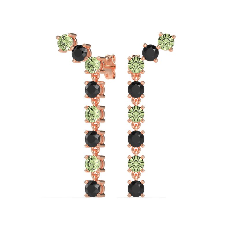 Waterfall Dangle Prong-Set Earrings