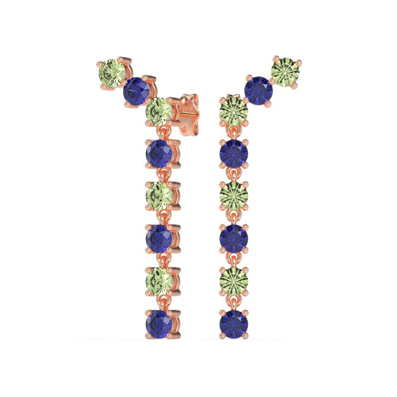 Waterfall Dangle Prong-Set Earrings
