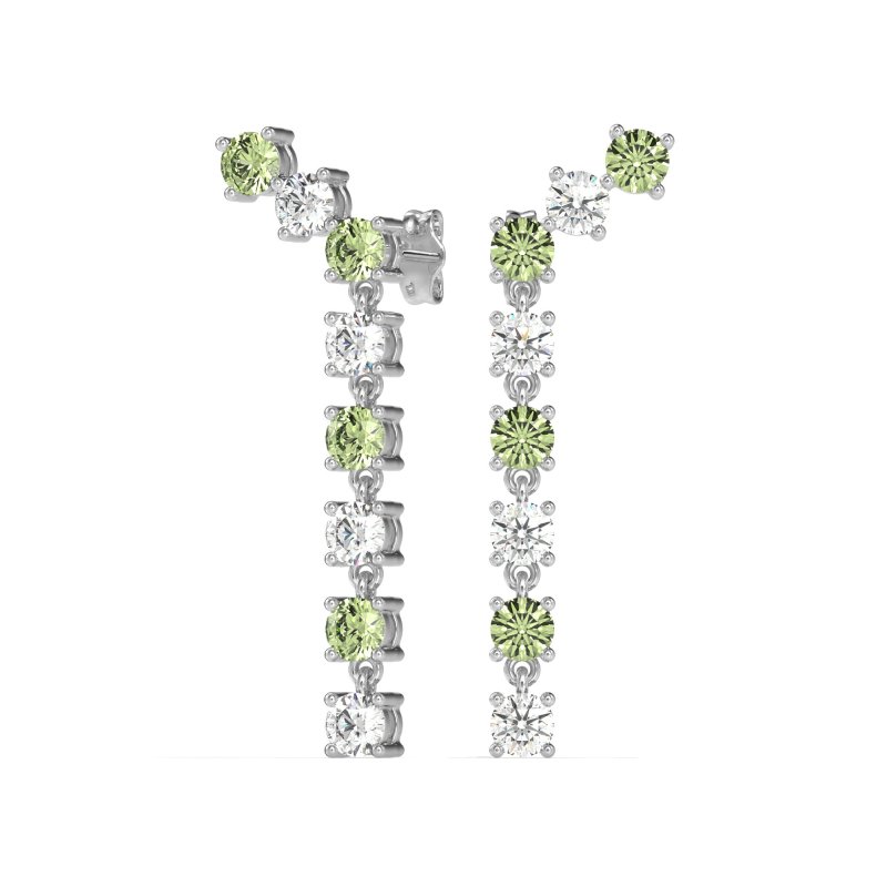 Waterfall Dangle Prong-Set Earrings