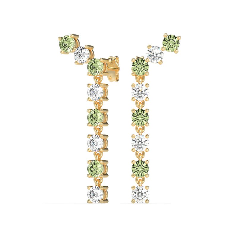 Waterfall Dangle Prong-Set Earrings