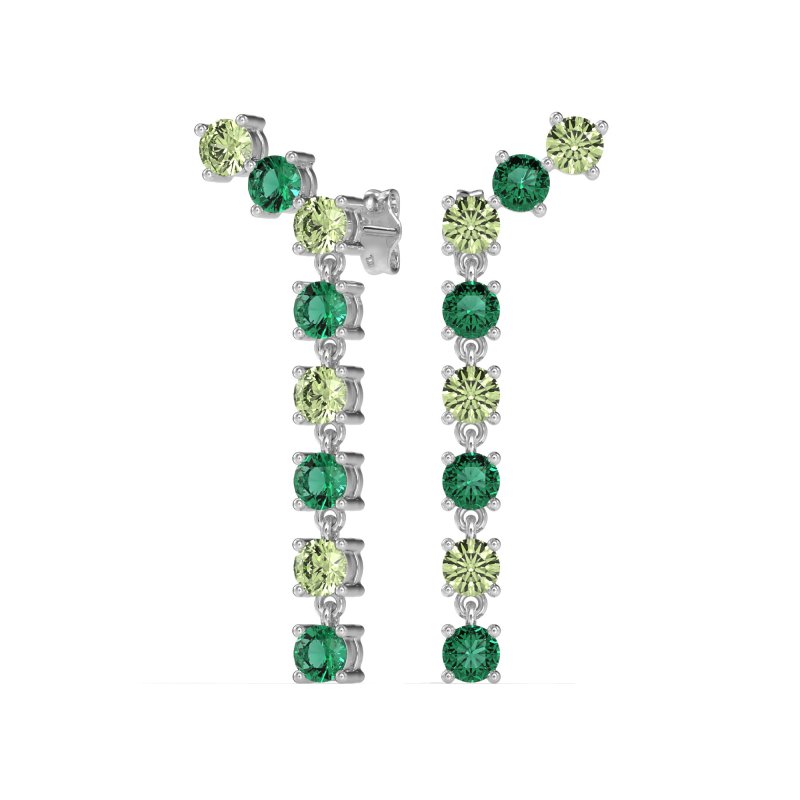 Waterfall Dangle Prong-Set Earrings