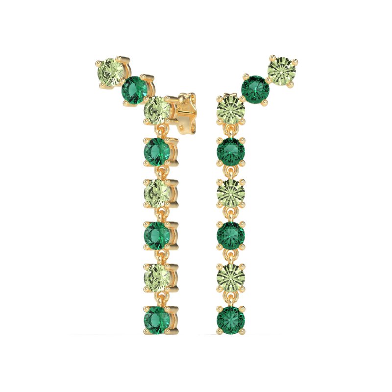 Waterfall Dangle Prong-Set Earrings