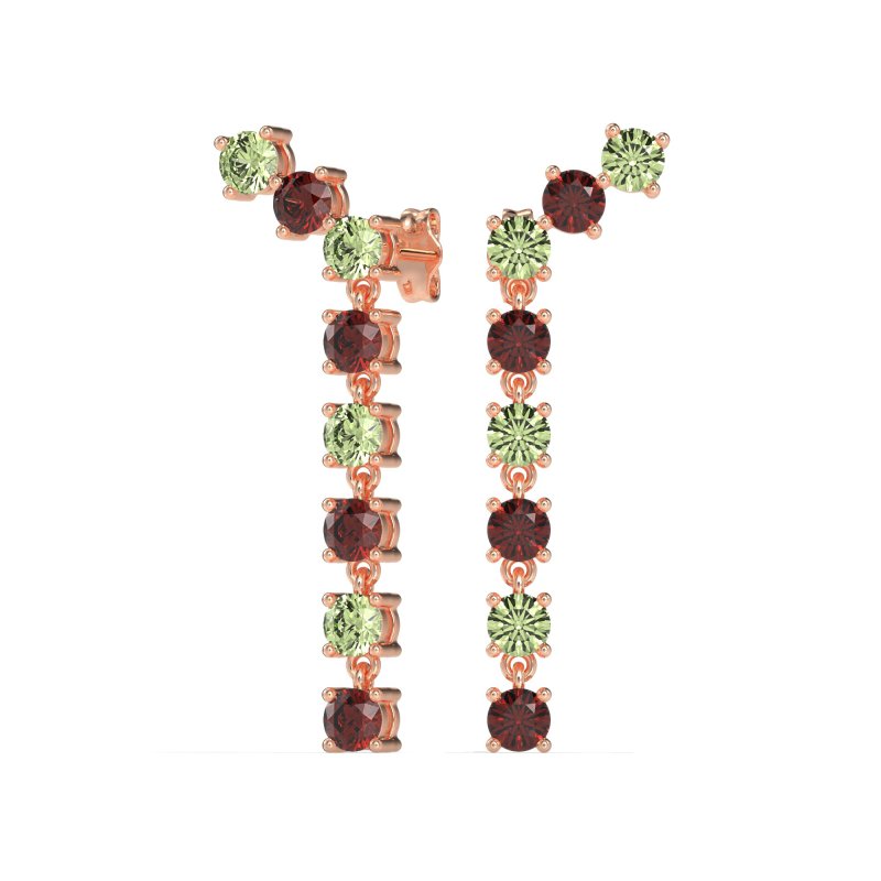 Waterfall Dangle Prong-Set Earrings