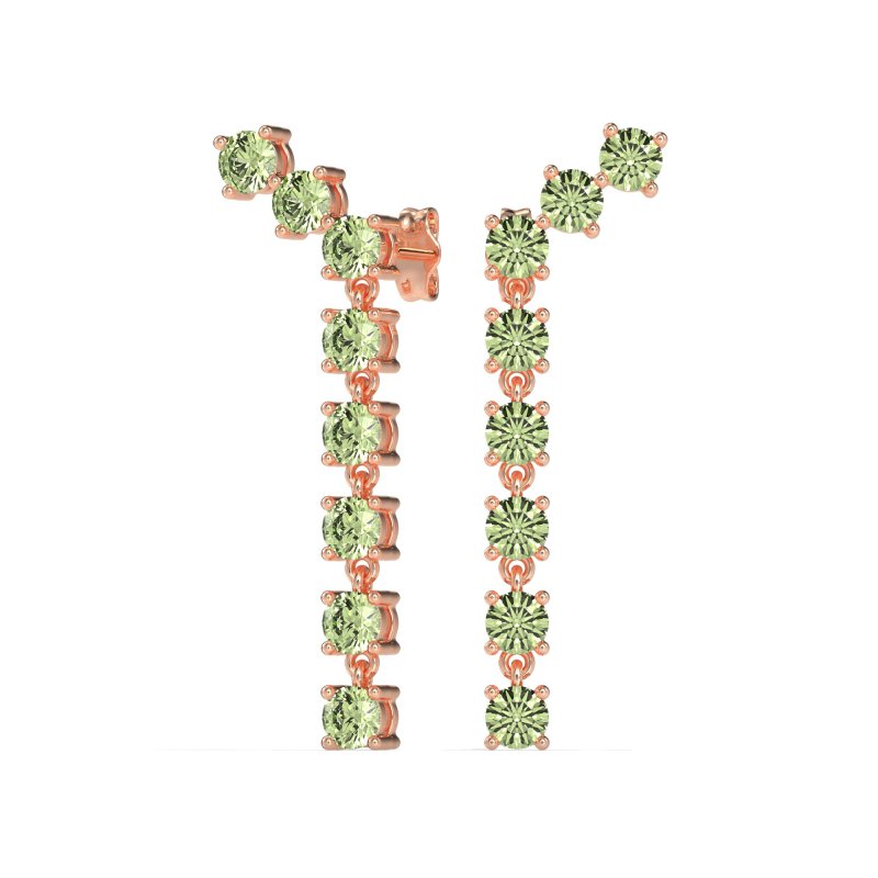 Waterfall Dangle Prong-Set Earrings