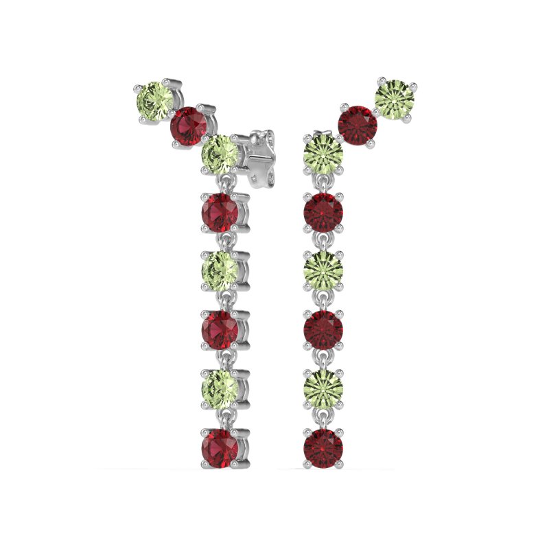 Waterfall Dangle Prong-Set Earrings