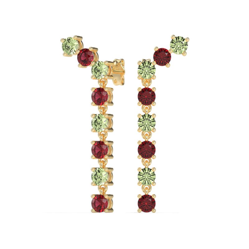 Waterfall Dangle Prong-Set Earrings