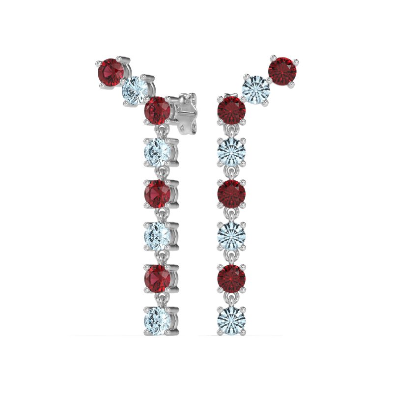 Waterfall Dangle Prong-Set Earrings