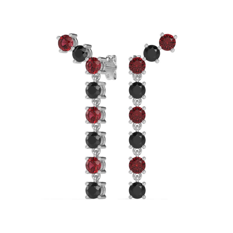 Waterfall Dangle Prong-Set Earrings
