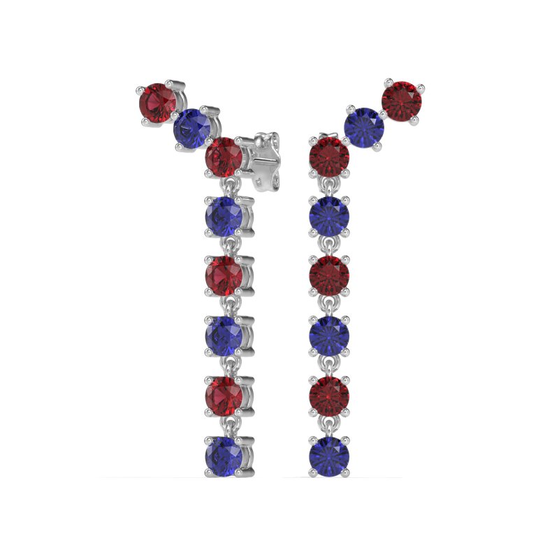 Waterfall Dangle Prong-Set Earrings