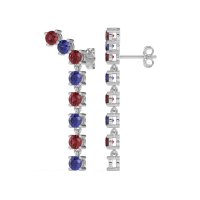 Waterfall Dangle Prong-Set Earrings