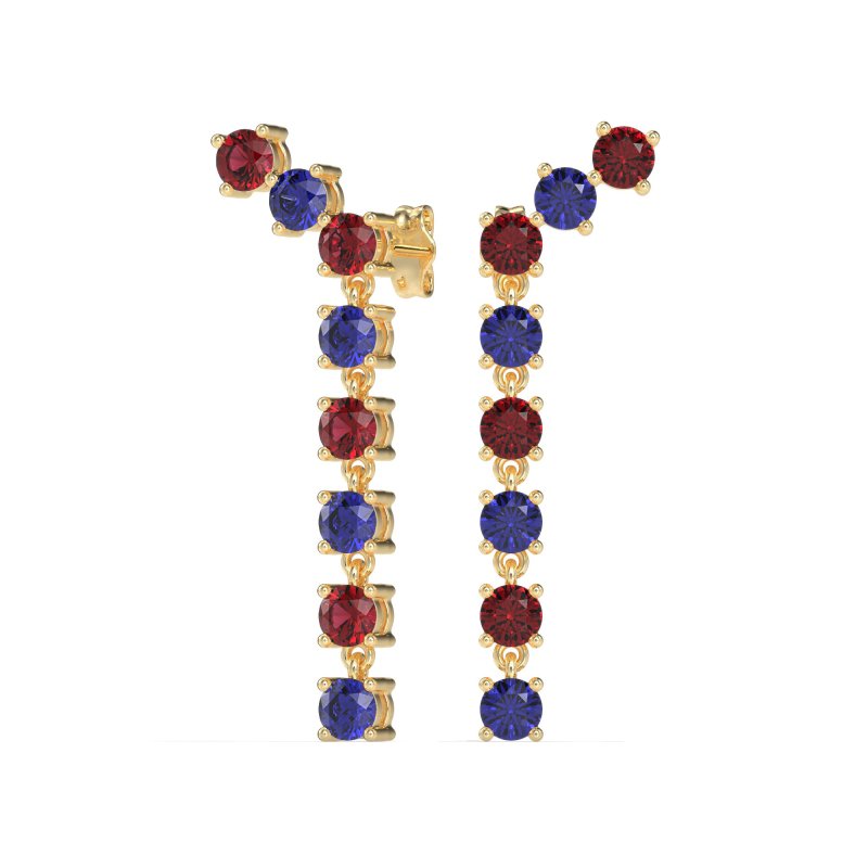 Waterfall Dangle Prong-Set Earrings