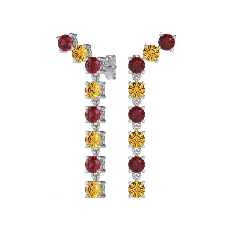 Waterfall Dangle Prong-Set Earrings