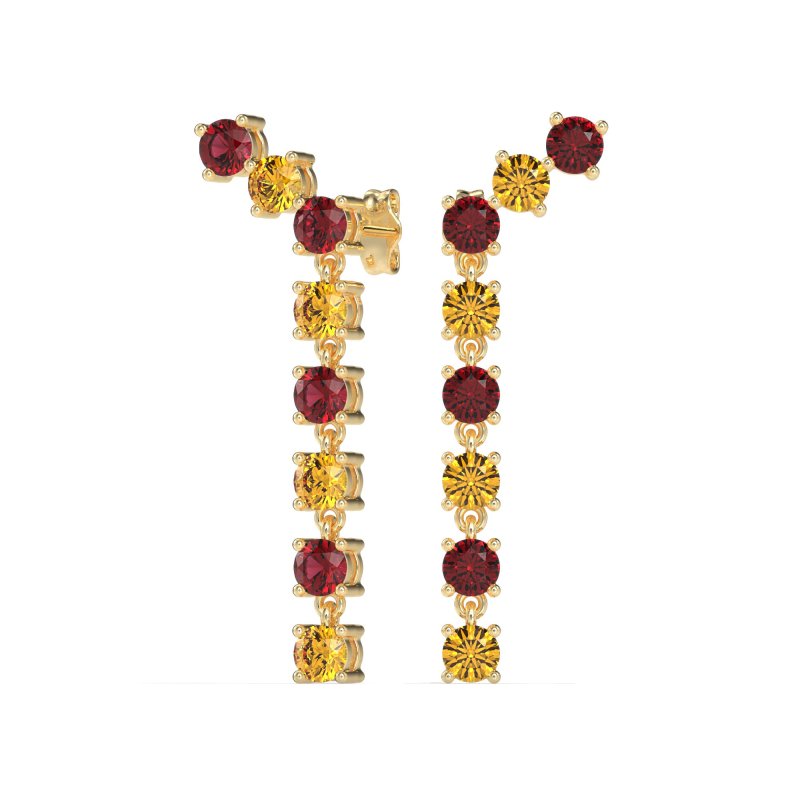 Waterfall Dangle Prong-Set Earrings