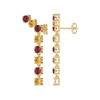 Waterfall Dangle Prong-Set Earrings