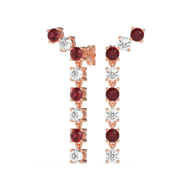 Waterfall Dangle Prong-Set Earrings