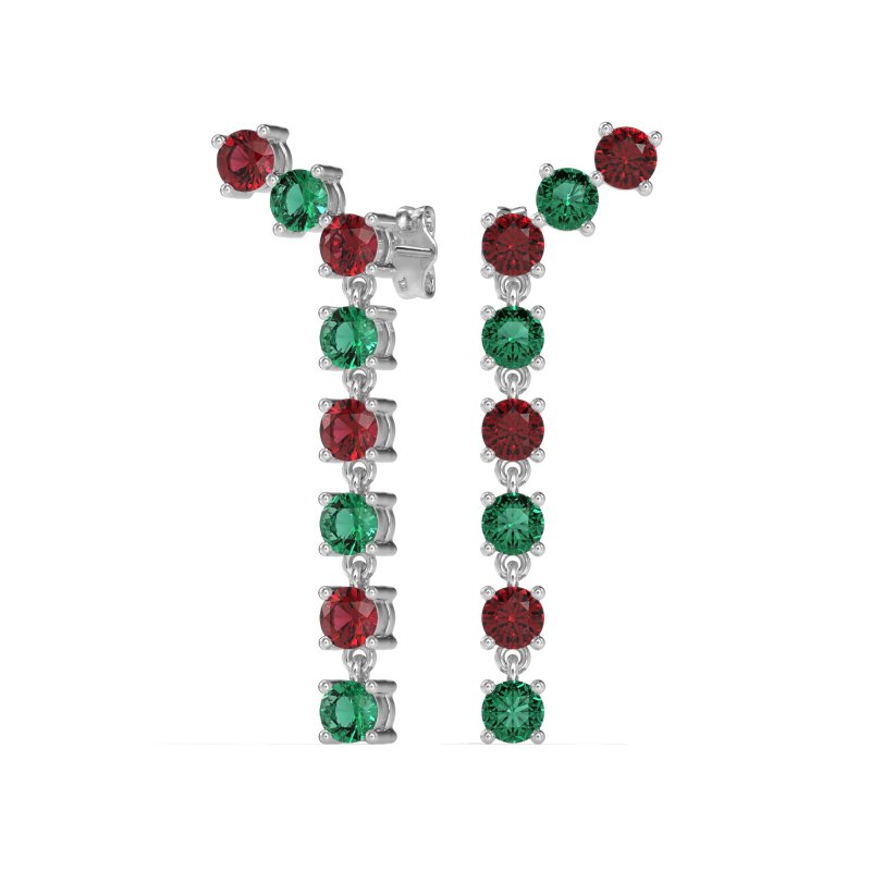 Waterfall Dangle Prong-Set Earrings