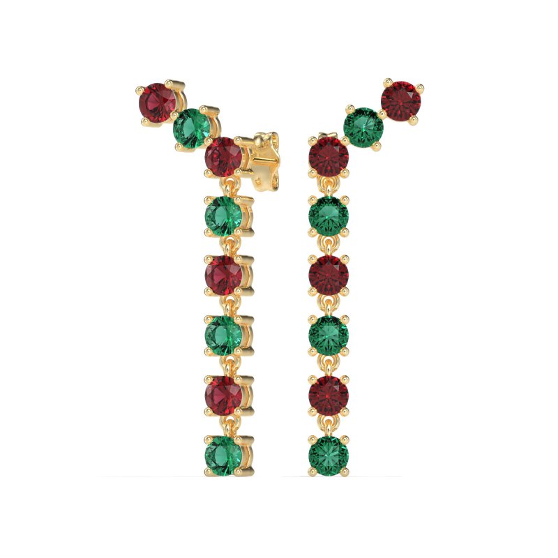 Waterfall Dangle Prong-Set Earrings