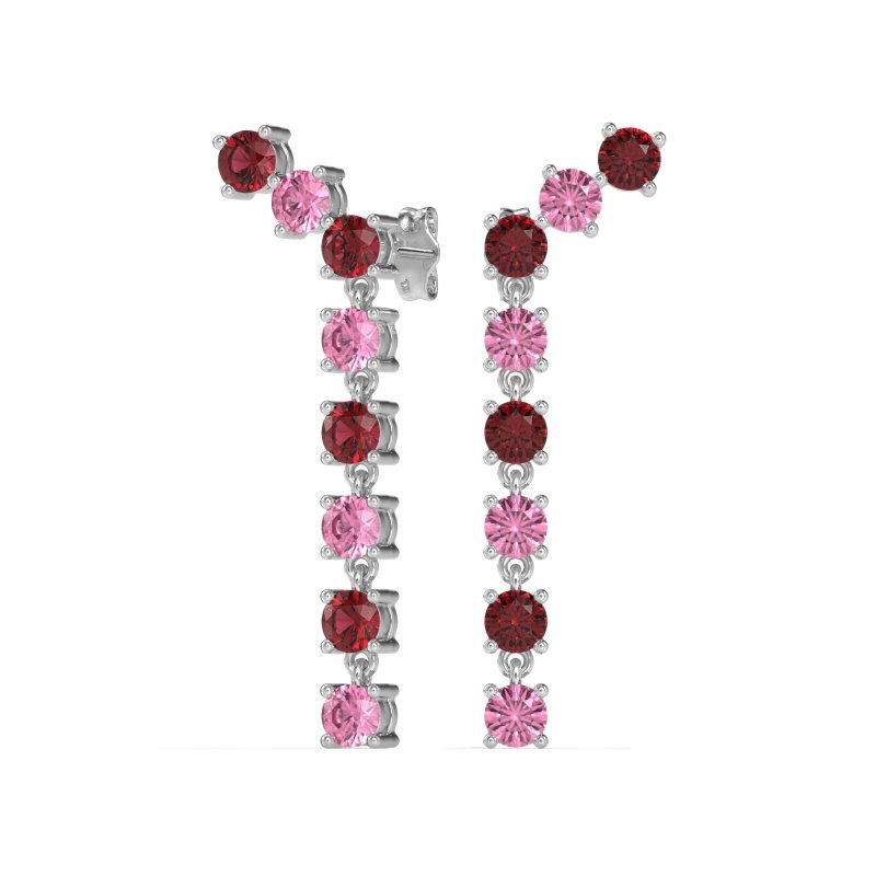 Waterfall Dangle Prong-Set Earrings