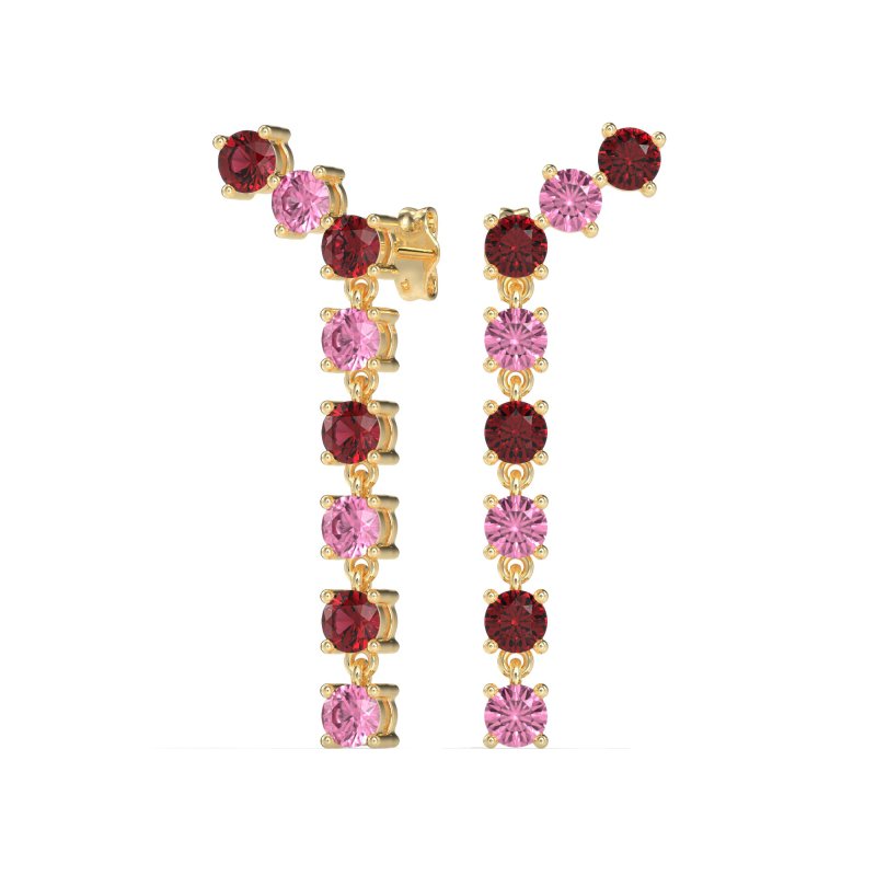 Waterfall Dangle Prong-Set Earrings
