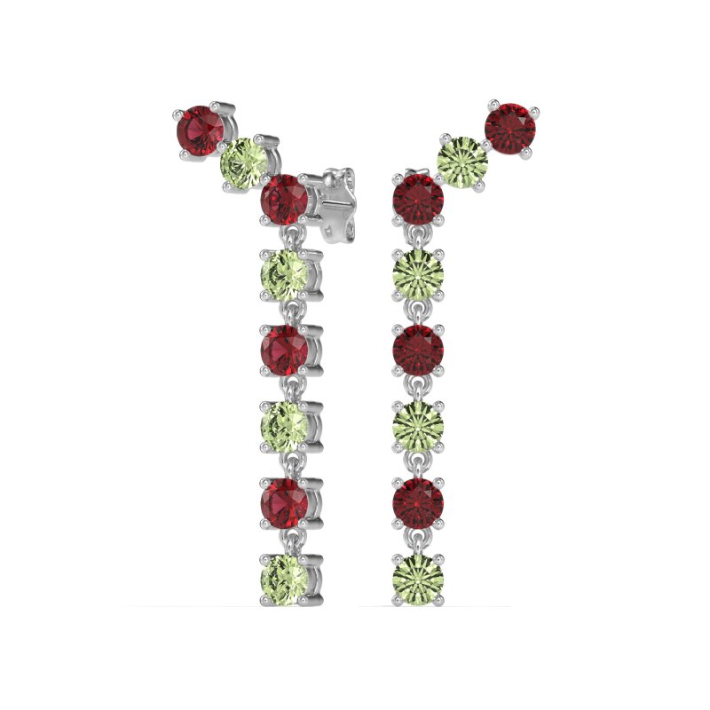 Waterfall Dangle Prong-Set Earrings