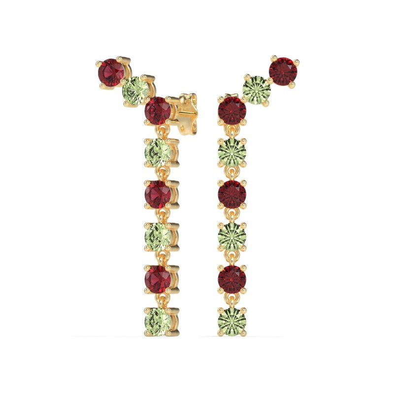 Waterfall Dangle Prong-Set Earrings