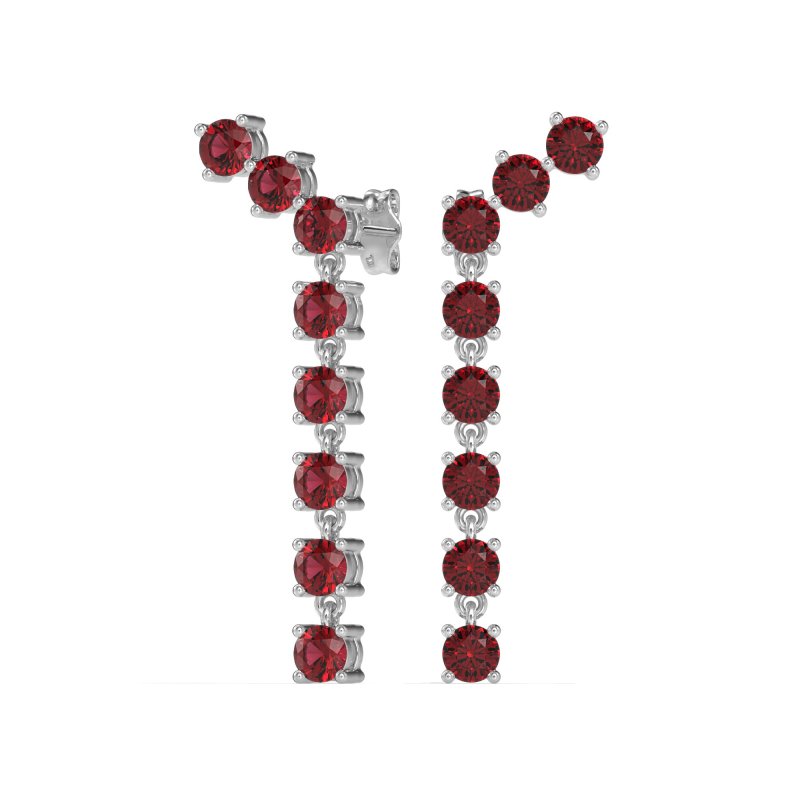 Waterfall Dangle Prong-Set Earrings