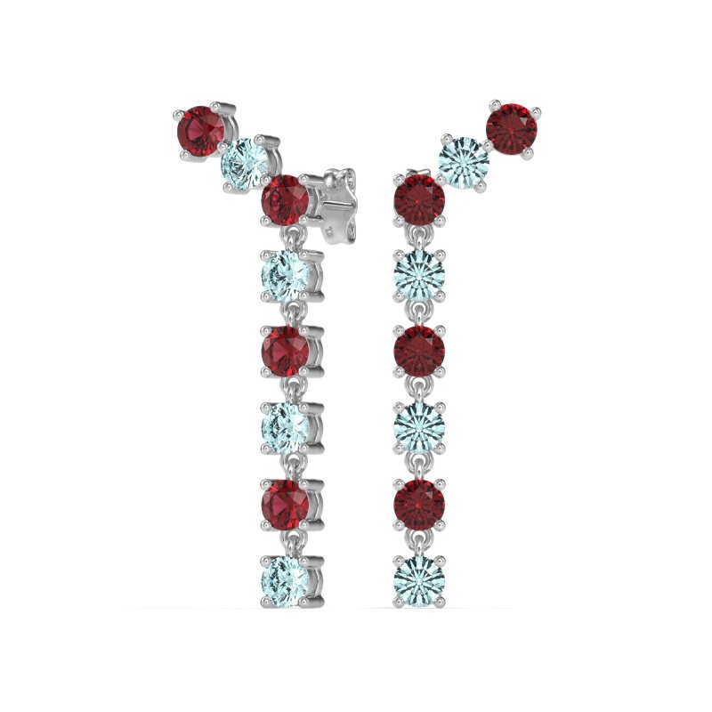 Waterfall Dangle Prong-Set Earrings