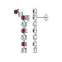 Waterfall Dangle Prong-Set Earrings