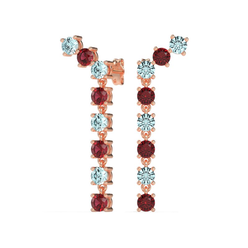 Waterfall Dangle Prong-Set Earrings