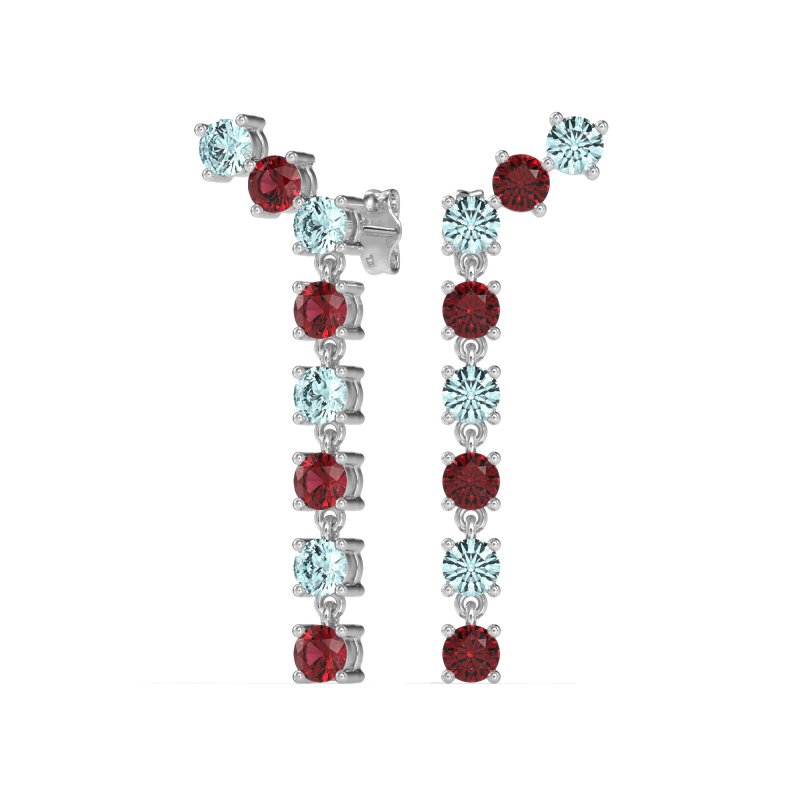 Waterfall Dangle Prong-Set Earrings