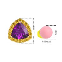 Trillion Halo Stud Earrings