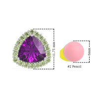 Trillion Halo Stud Earrings