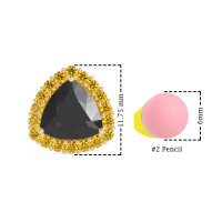 Trillion Halo Stud Earrings