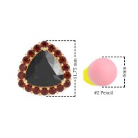 Trillion Halo Stud Earrings