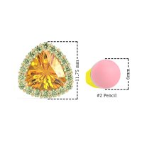 Trillion Halo Stud Earrings