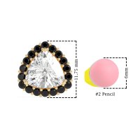Trillion Halo Stud Earrings
